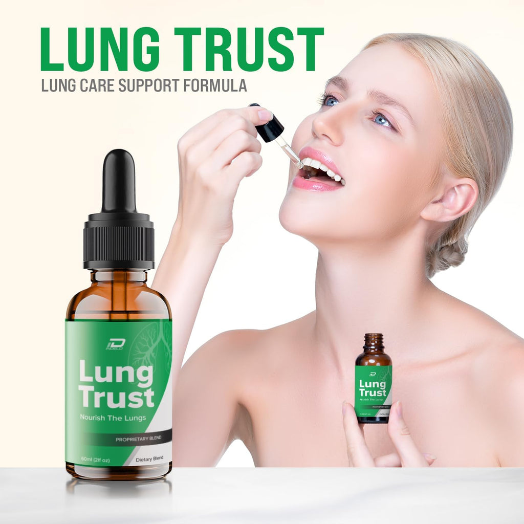 Lung Trust Liquid Supplement – Gotas Herbal, 3 Pack (3 Meses de Suministro)
