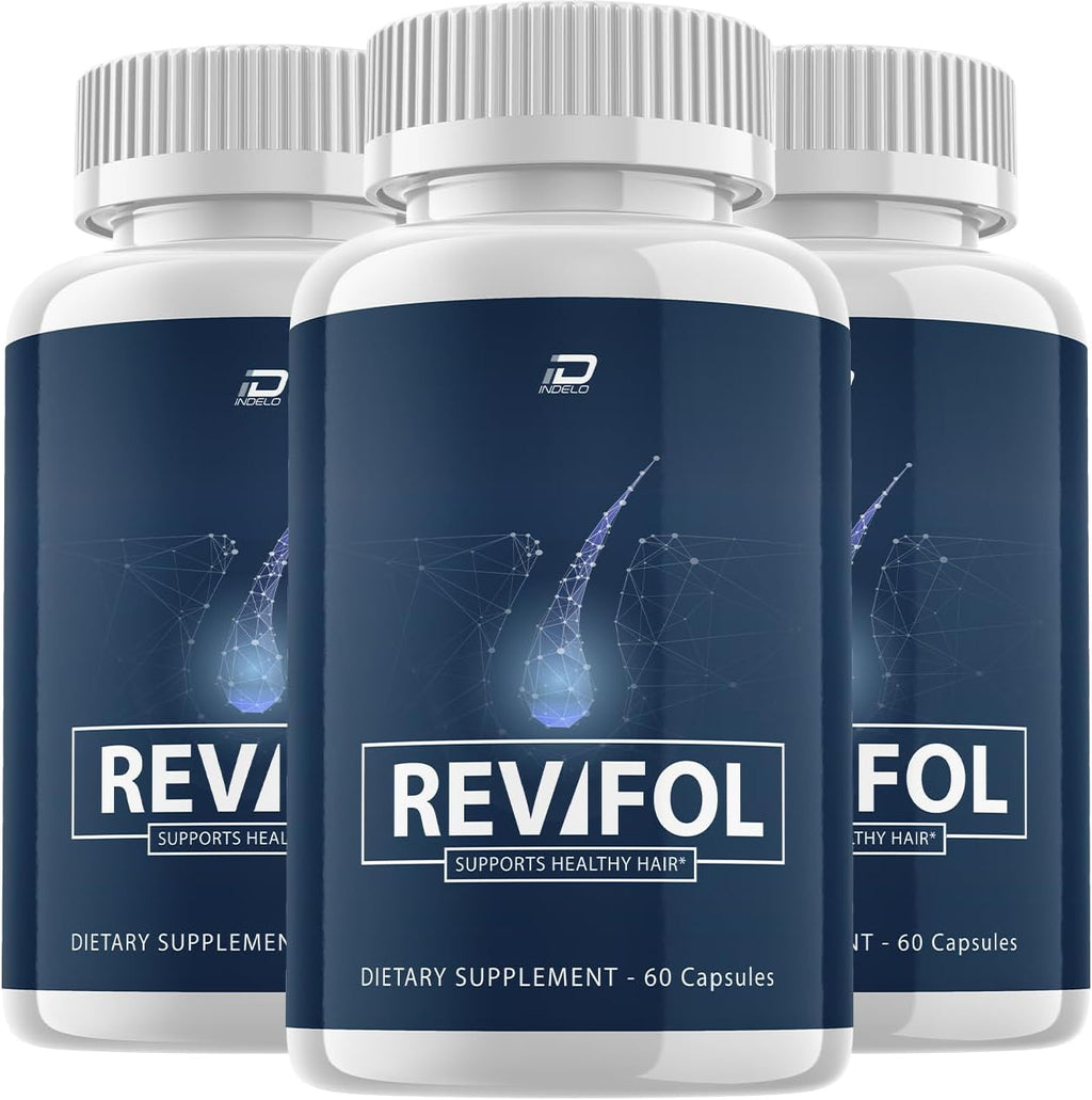Indelo Revifol - Suplemento Capilar con Biotina - 180 Cápsulas (3 Paquetes)