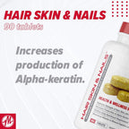 Metabolic Nutrition Hair Skin & Nails Maximum Potency Health and Wellness Solution 90 Tablets
