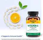 Country Life Vitamina C 1000 mg con Escaramujo – Liberación Prolongada – 90 Comprimidos