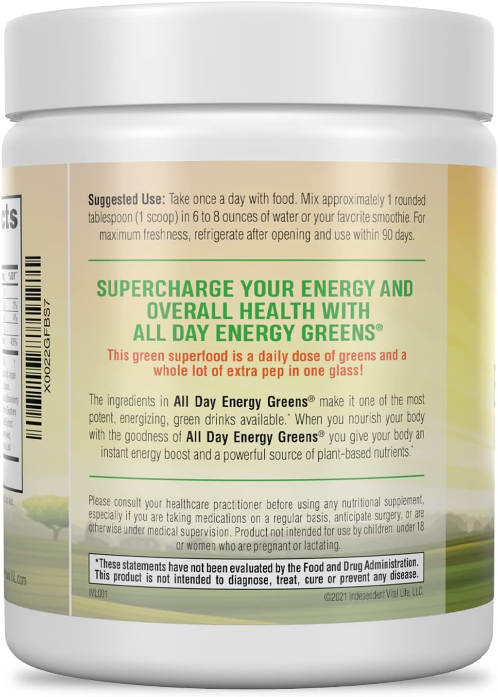 IVL - All Day Energy Greens - Superalimentos Verdes en Polvo