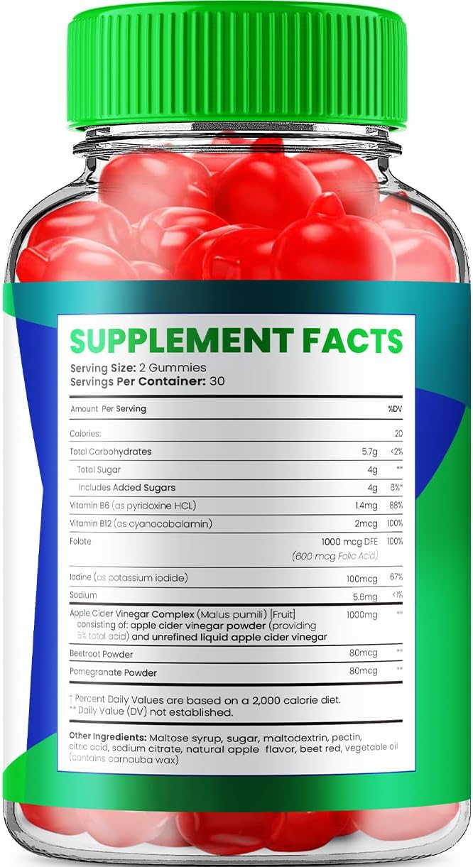 Ketofit ACV Gummies 1000mg - Gominolas Keto con Vinagre de Manzana (2 Paquetes, 120 Gominolas)