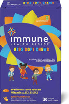 Gomitas blandas para niños con Wellmune® | Complejo de beta-glucano natural para apoyo inmunológico | Sin alérgenos, sin azúcar añadido | Sabor tutti-frutti, 30 gomitas