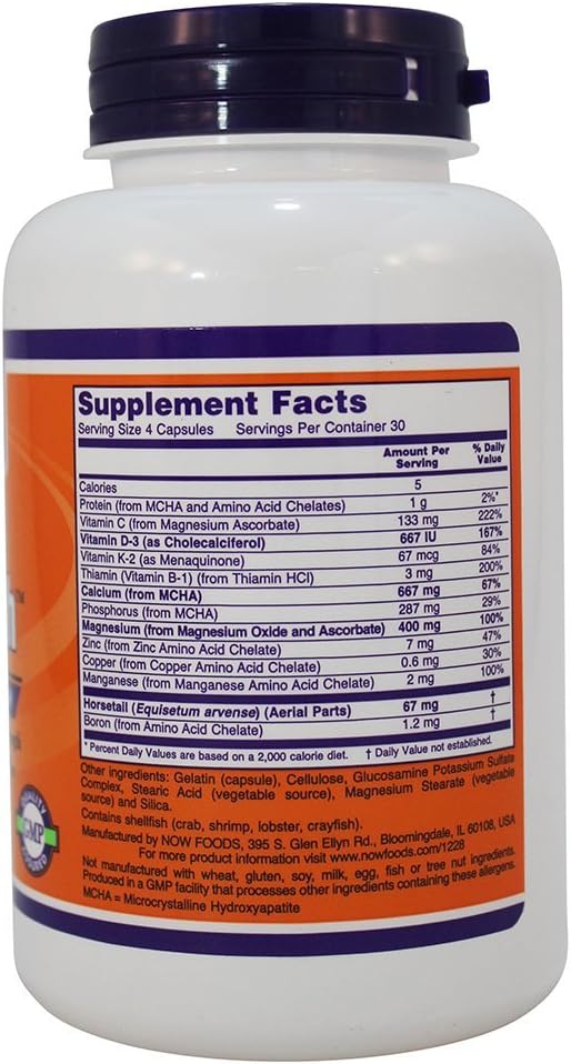 NOW Bone Strength - 120 Cápsulas (Pack de 2)