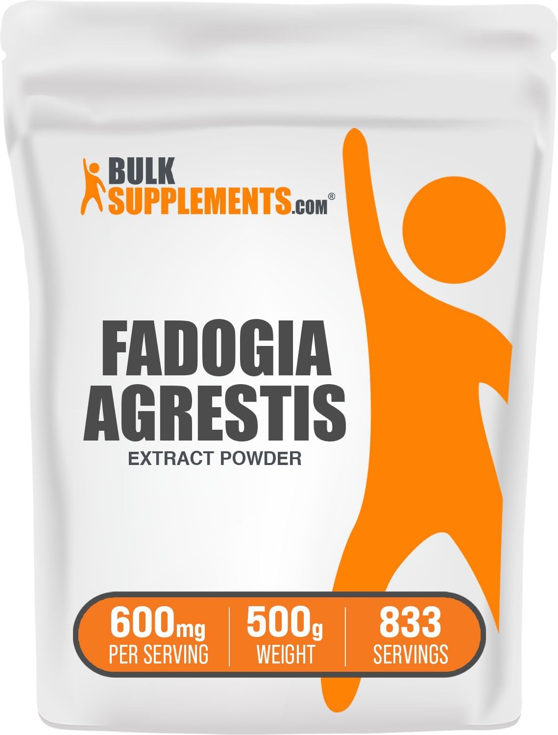 BulkSupplements.com Extracto de Fadogia Agrestis en Polvo - 600mg por Ración, 500g