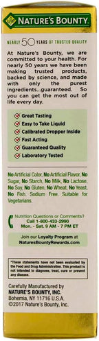 Nature's Bounty B-12 5000 mcg Líquido Sublingual Salud Energética 2 oz (Paquete de 2)