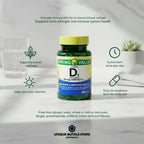 Vitamina D3 10 mcg (400 UI), 200 cápsulas blandas - Complemento alimenticio (Paquete de 1)