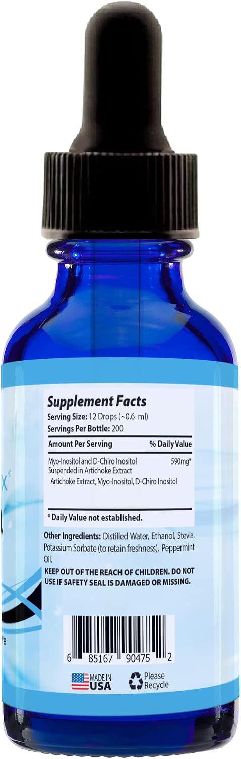 Myo Inositol & D-Chiro Inositol Blend 590 mg, 4 Fl Oz Drops, 200 Servings