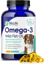 Pure Omega 3 Fish Oil for Dogs – Aceite de Pescado Salvaje de Islandia, 180 Cápsulas (1000 mg)
