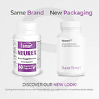 Supersmart - Neurex - Suplemento para la memoria y agilidad mental | Fórmula con Ginkgo Biloba, Bacopa Monnieri, GPC y Huperzina A | Sin OMG, sin gluten, vegano - 60 cápsulas vegetales