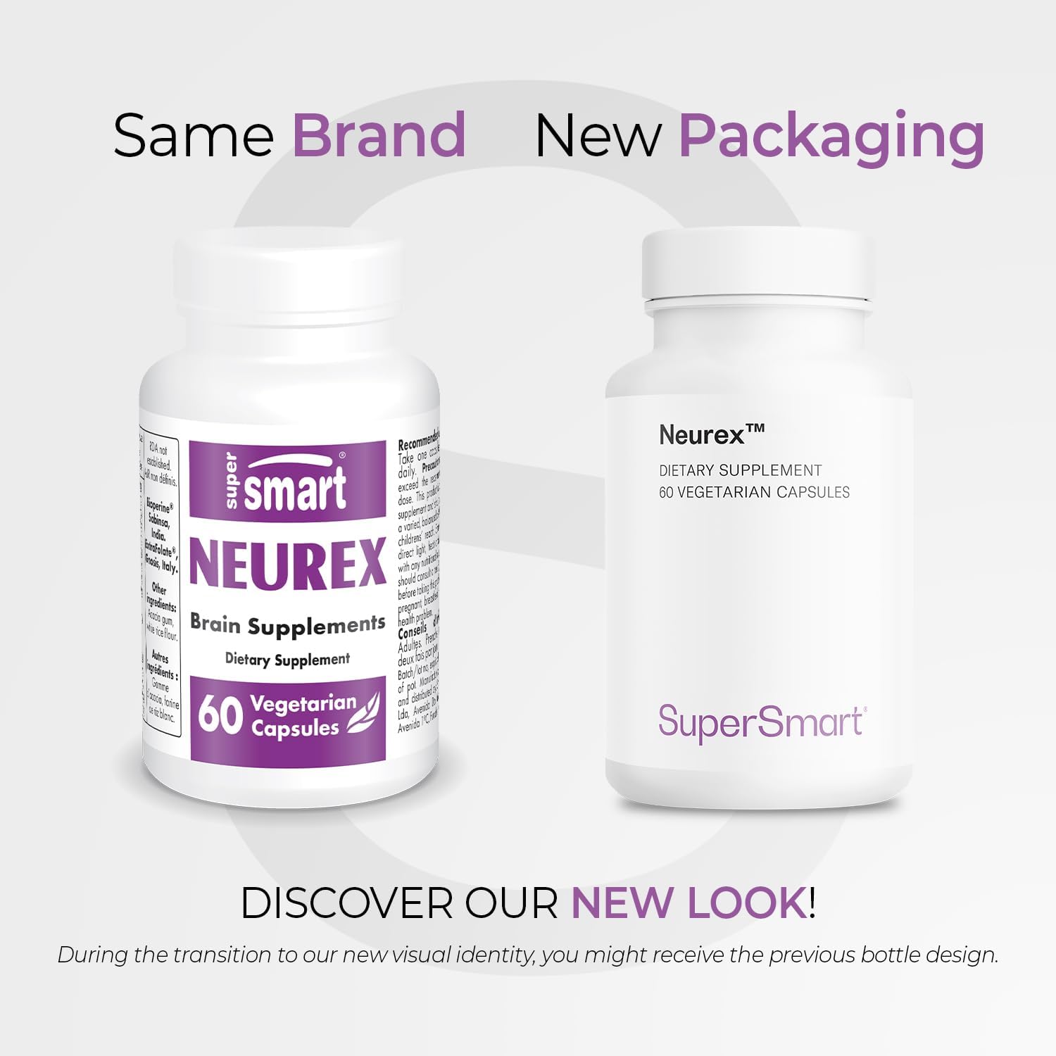 Supersmart - Neurex - Suplemento para la memoria y agilidad mental | Fórmula con Ginkgo Biloba, Bacopa Monnieri, GPC y Huperzina A | Sin OMG, sin gluten, vegano - 60 cápsulas vegetales