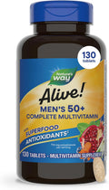 Nature's Way Alive! Multivitamínico Completo para Hombres 50+, 130 Comprimidos