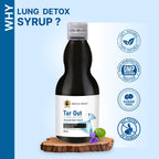 ROYAL SWAG Jarabe Ayurvédico de Desintoxicación Pulmonar 200 ml | Complemento Herbal con Tulsi, Mulethi, Vasava, Pippali y Cúrcuma | Sin Azúcar