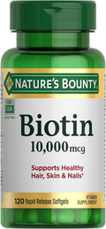 Nature's Bounty Biotina 10.000 mcg, 120 Cápsulas Blandas