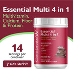 Celebrate Essential Multi 4 en 1 - Multivitamínico Bariátrico en Polvo, Sabor Chocolate, 14 Raciones
