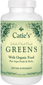 Catie's Organic Greens - Súper Verdes Orgánicos - 45 Ingredientes - Vegano - Sin OMG - 340 g (30 Raciones)