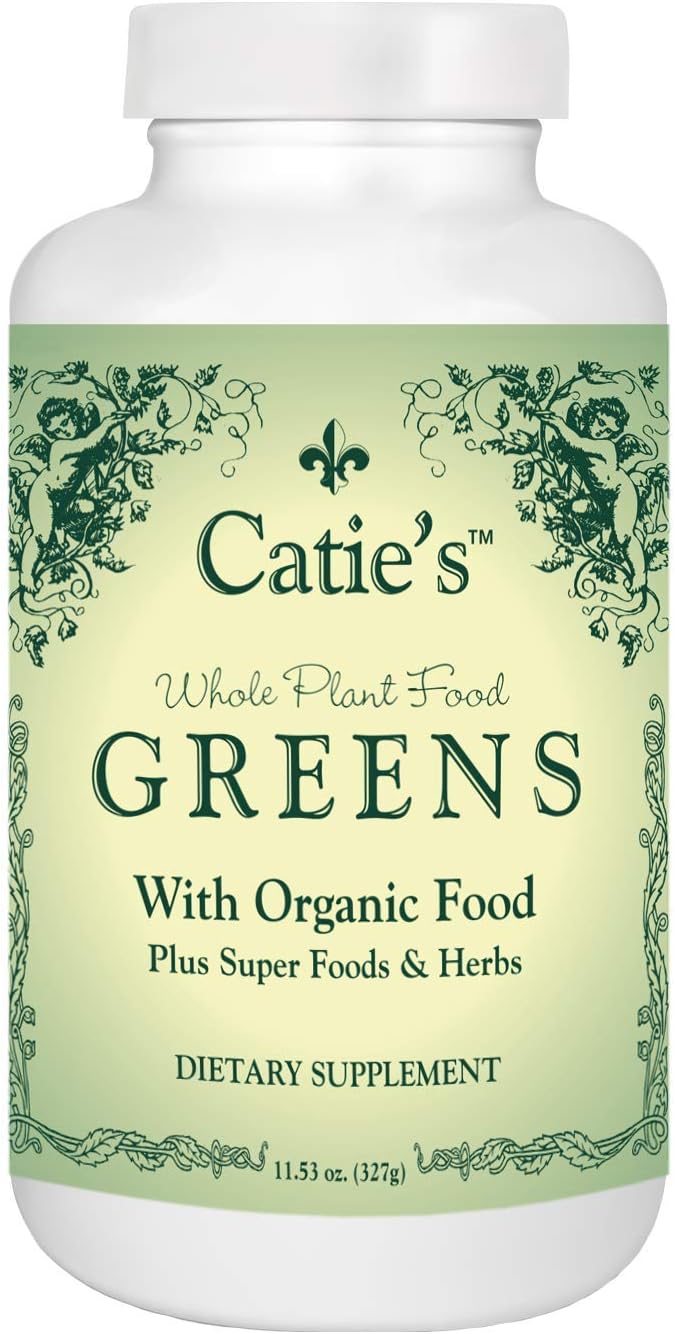 Catie's Organic Greens - Súper Verdes Orgánicos - 45 Ingredientes - Vegano - Sin OMG - 340 g (30 Raciones)