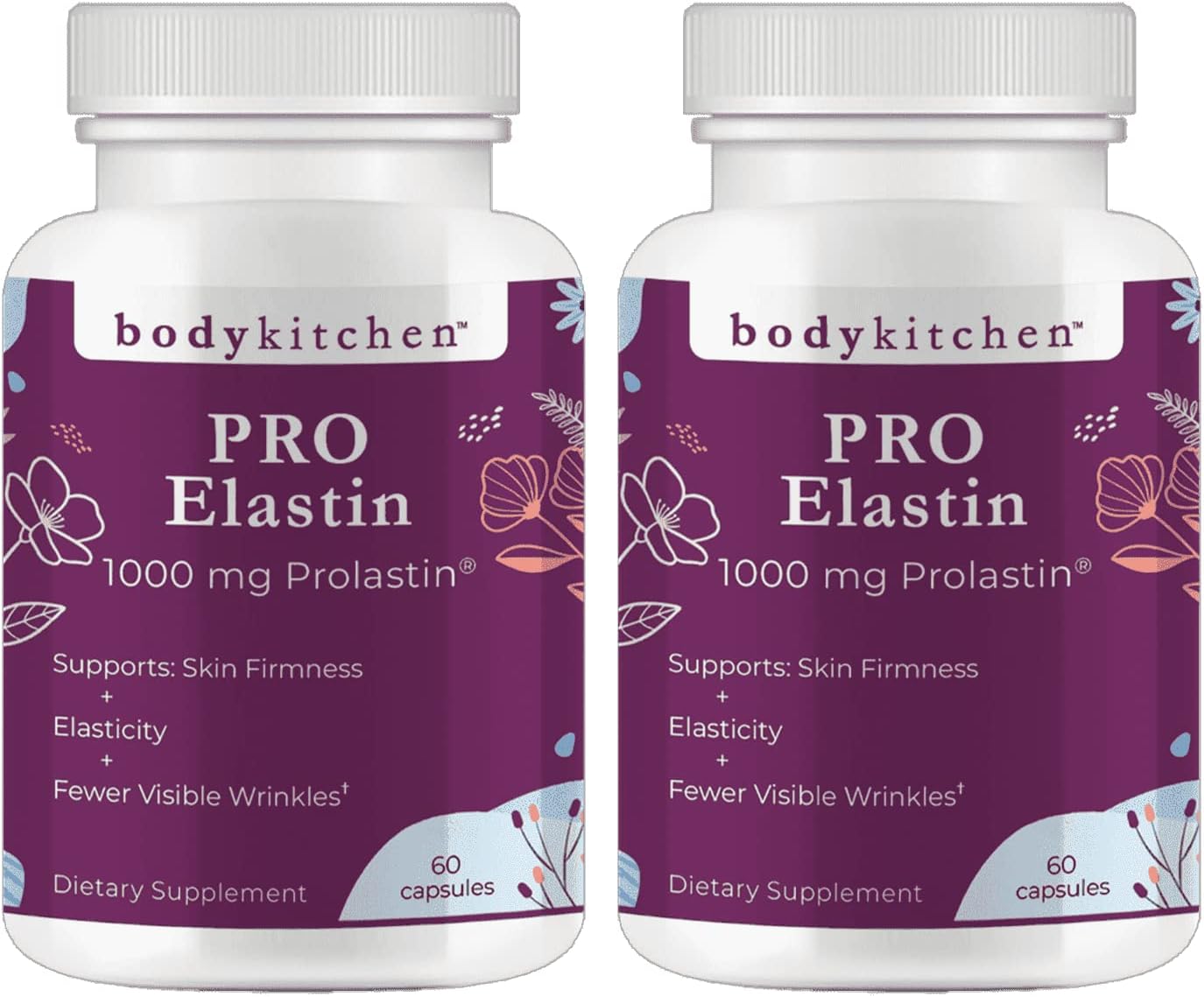 Body Kitchen Pro Elastina Pura Marina 1000mg, 120 Cápsulas (2 Envases)