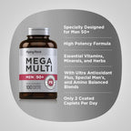 Piping Rock Multivitamínico para Hombres Mayores de 50 Plus | 100 Tabletas | con Vitamina D3, Potasio y Folato | Suplemento Mineral Diario | Sin Transgénicos, Sin Gluten