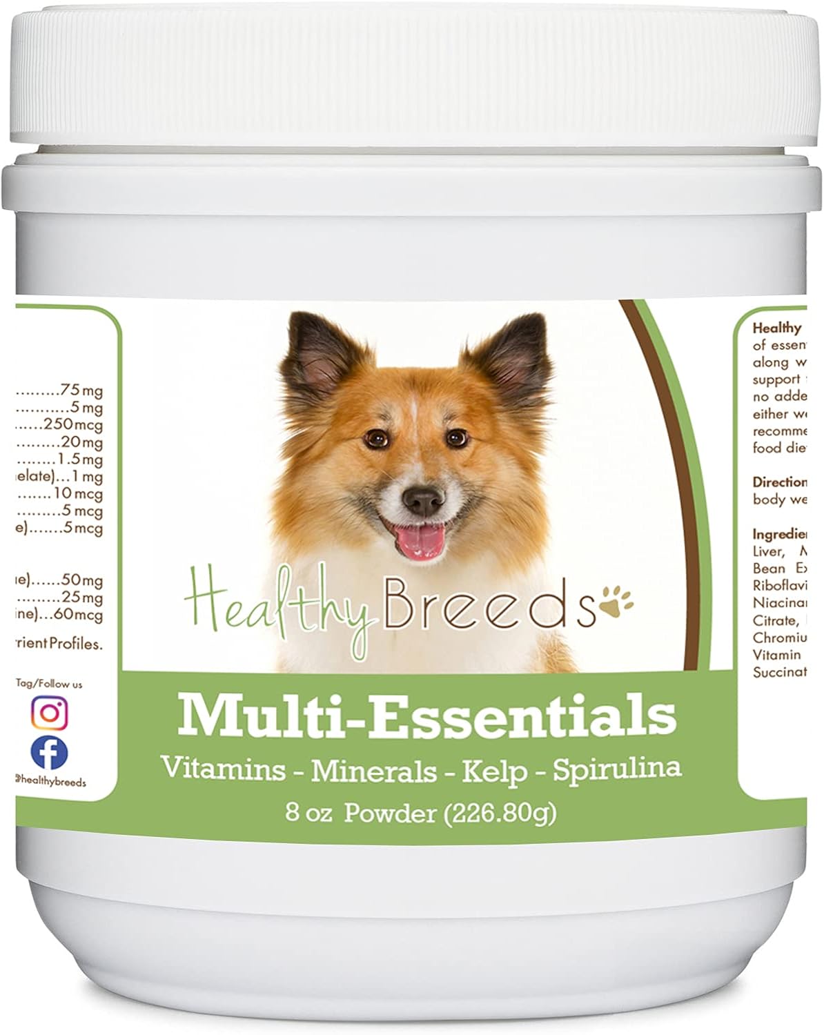 Healthy Breeds Icelandic Sheepdog Multi-Essentials Powder - Multivitamínico para Perros (227 g)
