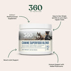 Canine Superfood Boost – Complemento alimenticio para perros, todas las etapas vitales, 30 raciones, sabor a carne