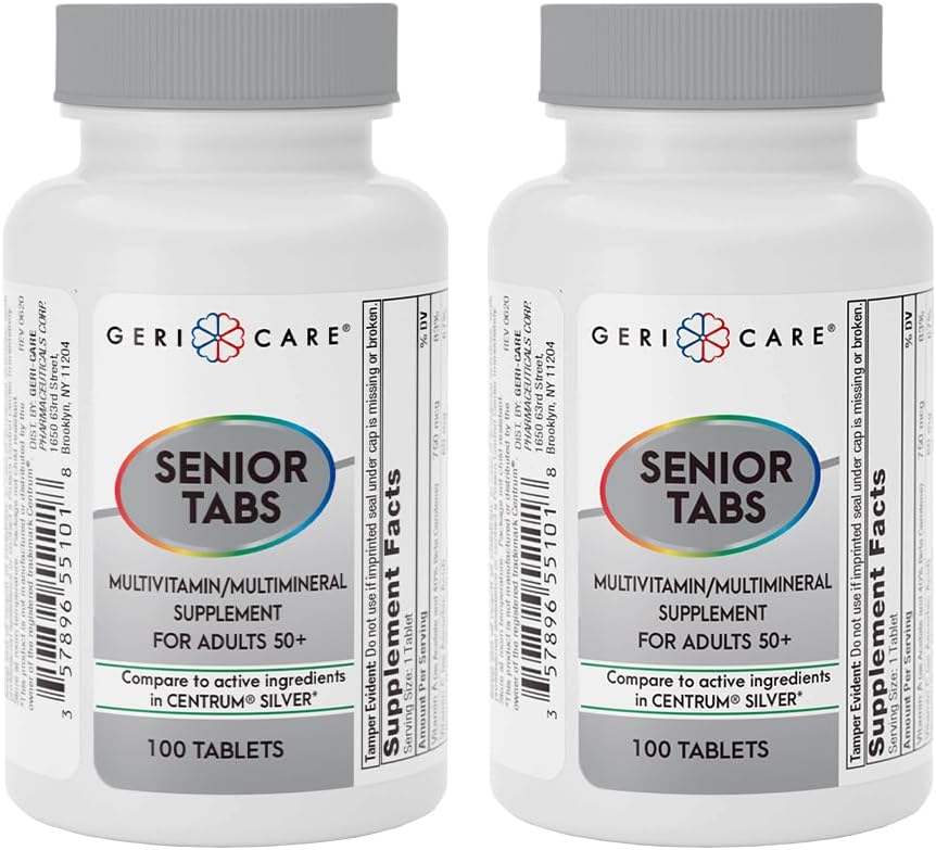 GeriCare Senior Tab 50+ Multivitaminas y Minerales, 100 Comprimidos