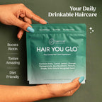 Hair You Glo – Suplemento de biotina vegetal en polvo | Cabello saludable | 30 dosis