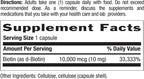 Country Life Biotina 10 mg (10000 mcg) - Vegano y Sin Gluten