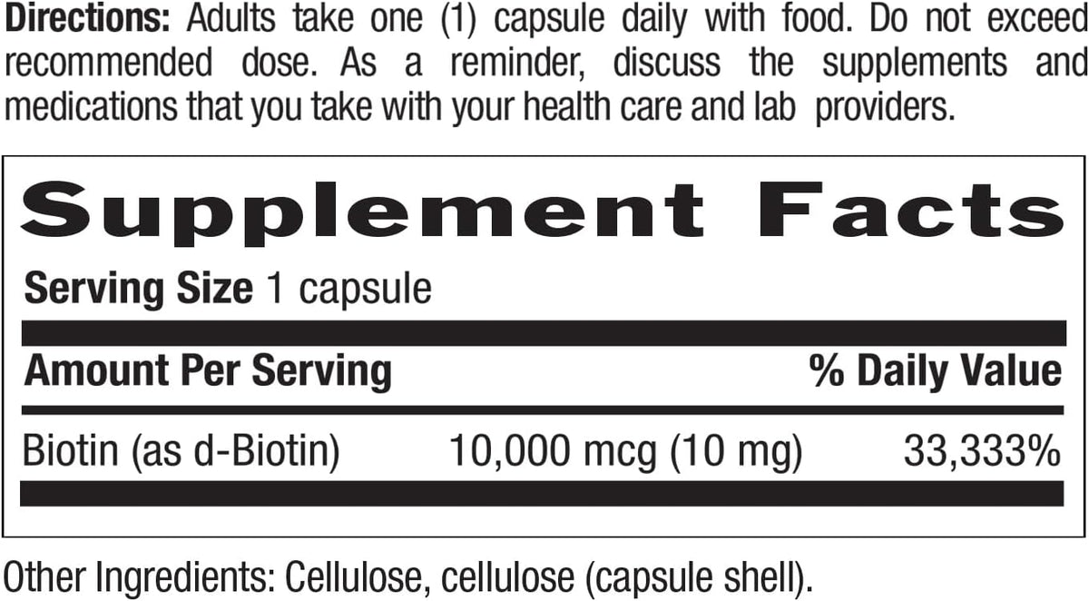 Country Life Biotina 10 mg (10000 mcg) - – El metabolismo energético normal. – Image 6