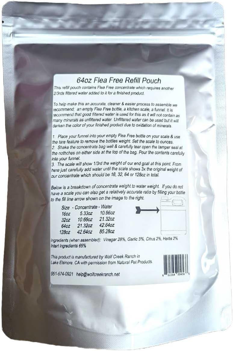Flea-Free Pure Organic Food Supplement Refill (64oz)