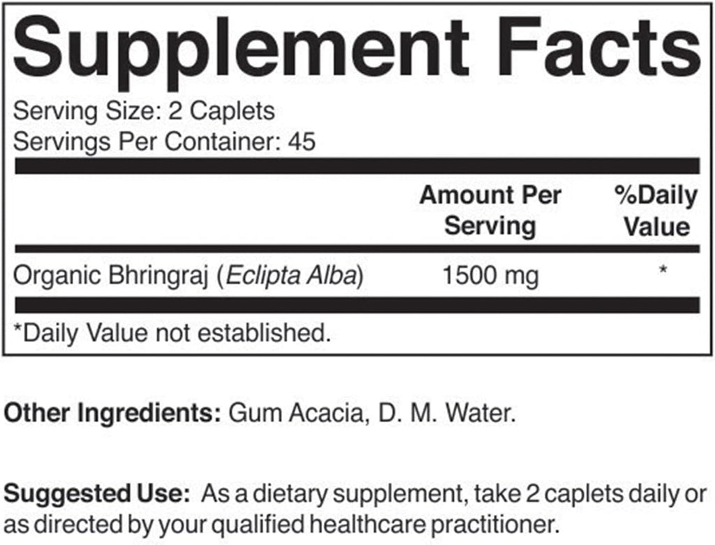 Brieofood Bhringraj Orgánico 1500 mg, 90 Comprimidos Vegetales