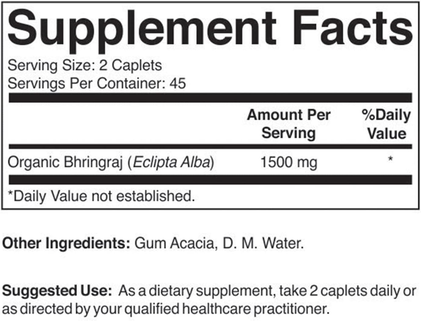 Brieofood Bhringraj Orgánico 1500 mg, 90 Comprimidos Vegetales