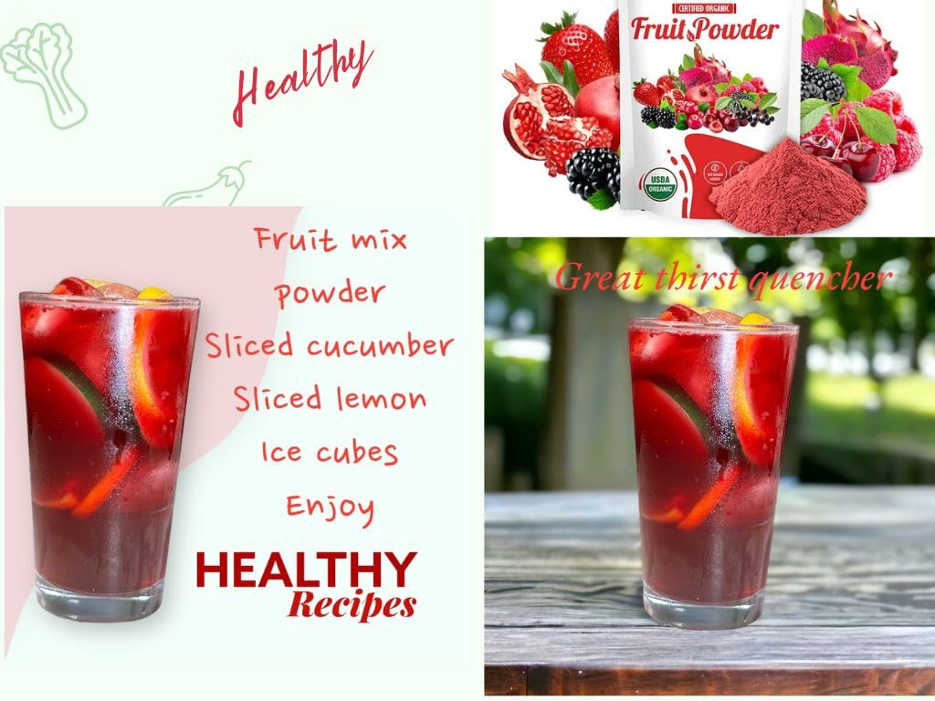 Mezcla de Superalimentos en Polvo - Frutas Ricas en Antioxidantes y Nutrientes
