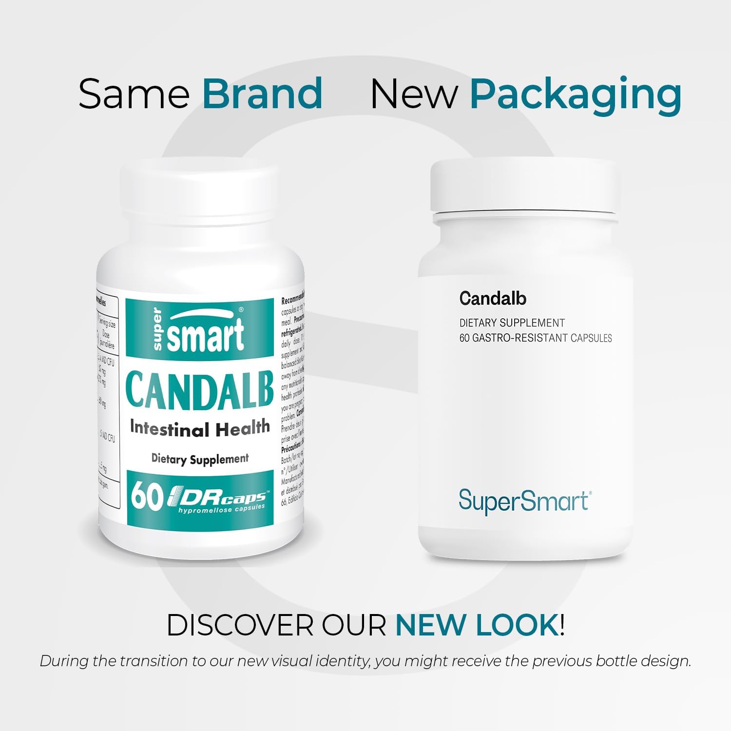 Supersmart Candalb - Probióticos y Prebióticos con Lactobacillus Acidophilus, Rhamnosus e Inulina - 60 Cápsulas
