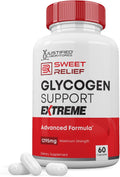 Sweet Relief Glycogen Support Extreme Cápsulas, Fórmula Avanzada 1295 mg, Sin Colorantes ni Saborizantes Artificiales, 60 Cápsulas