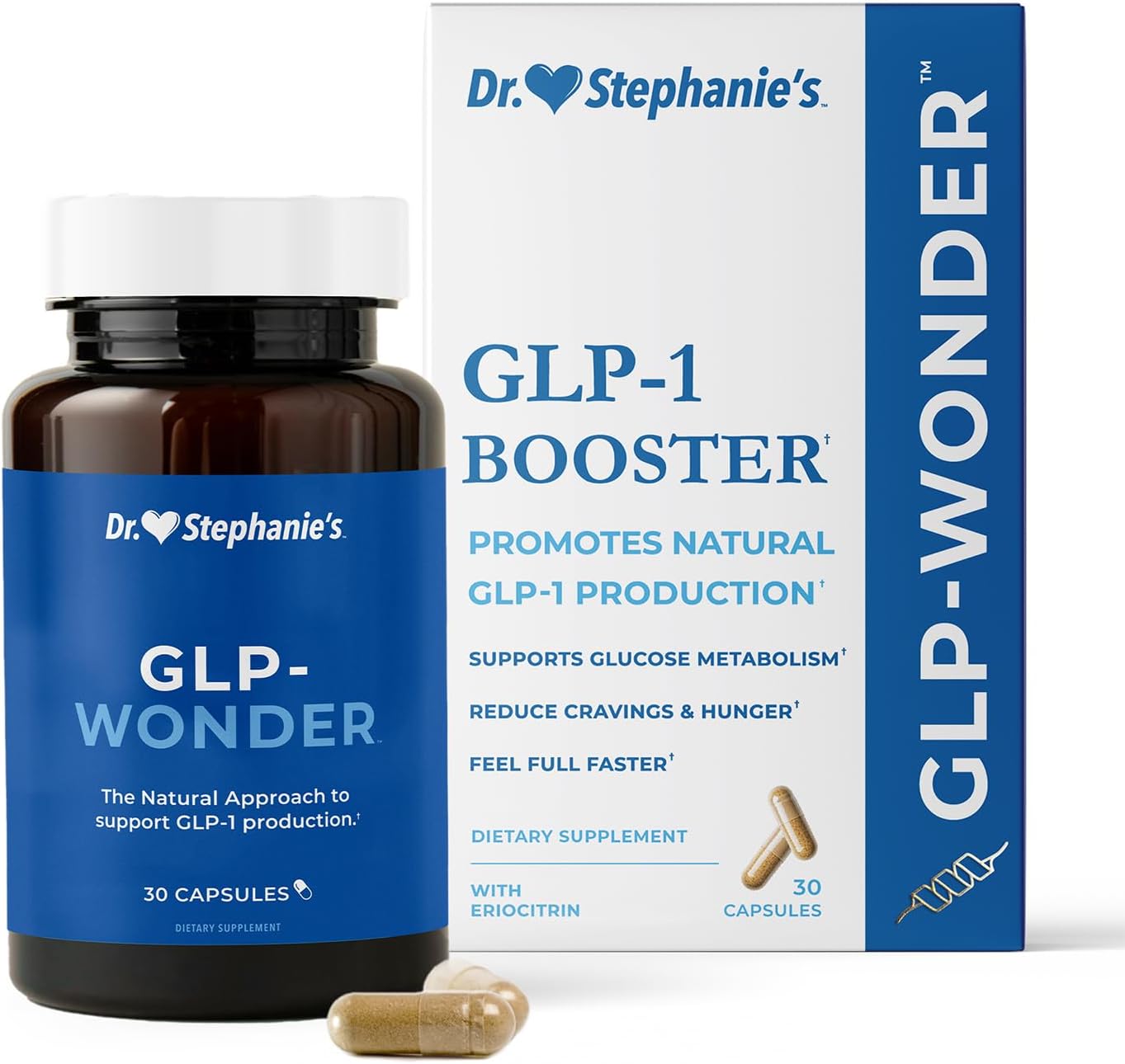 Pharmaganics Dr. Stephanie's GLP-Wonder - Suplemento Natural para Aumentar GLP-1