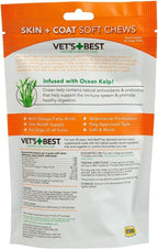 Vet's Best - Suplementos para la Piel y el Pelaje de Perros con Vitamina E y Biotina, 30 Masticables Blandos
