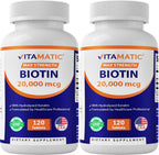 Vitamatic Biotina 20000 mcg con Keratina 100mg - 120 Comprimidos