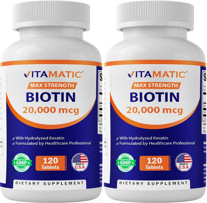 Vitamatic Biotina 20000 mcg con Keratina 100mg - 120 Comprimidos – Image 10