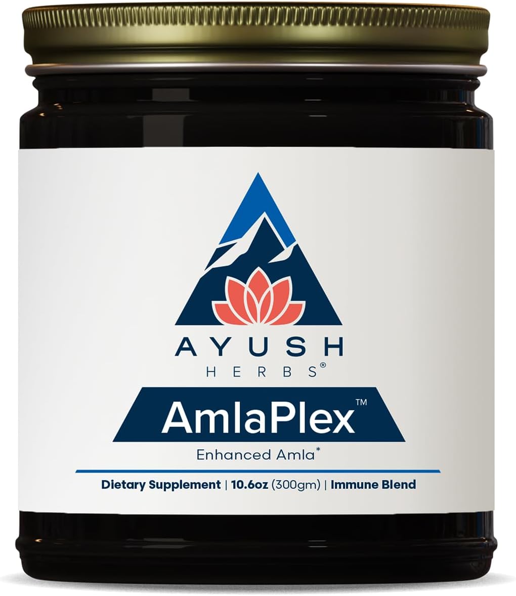 Ayush Herbs AmlaPlex - Mermelada de Amla (Chyavanprash) con Ashwagandha - 30 dosis