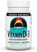 Source Naturals Vitamina D-3 5000 UI 200 Cápsulas Blandas