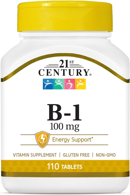 21st Century B-1 Tablets, 100 mg, 110 – La tiamina contribuye al metabolismo energético normal. – Image 1