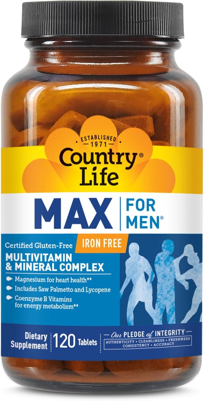 Country Life Max para Hombres Multivitamínico - 120 Comprimidos Vegetarianos