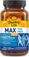 Country Life Max para Hombres Multivitamínico - 120 Comprimidos Vegetarianos