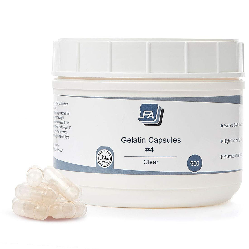 Cápsulas Vacías Tamaño 4 - Gelatina Transparente - 120 Unidades