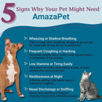 AmazaPet – Comprimidos para la tos y el soporte respiratorio en perros y gatos (180 comprimidos)