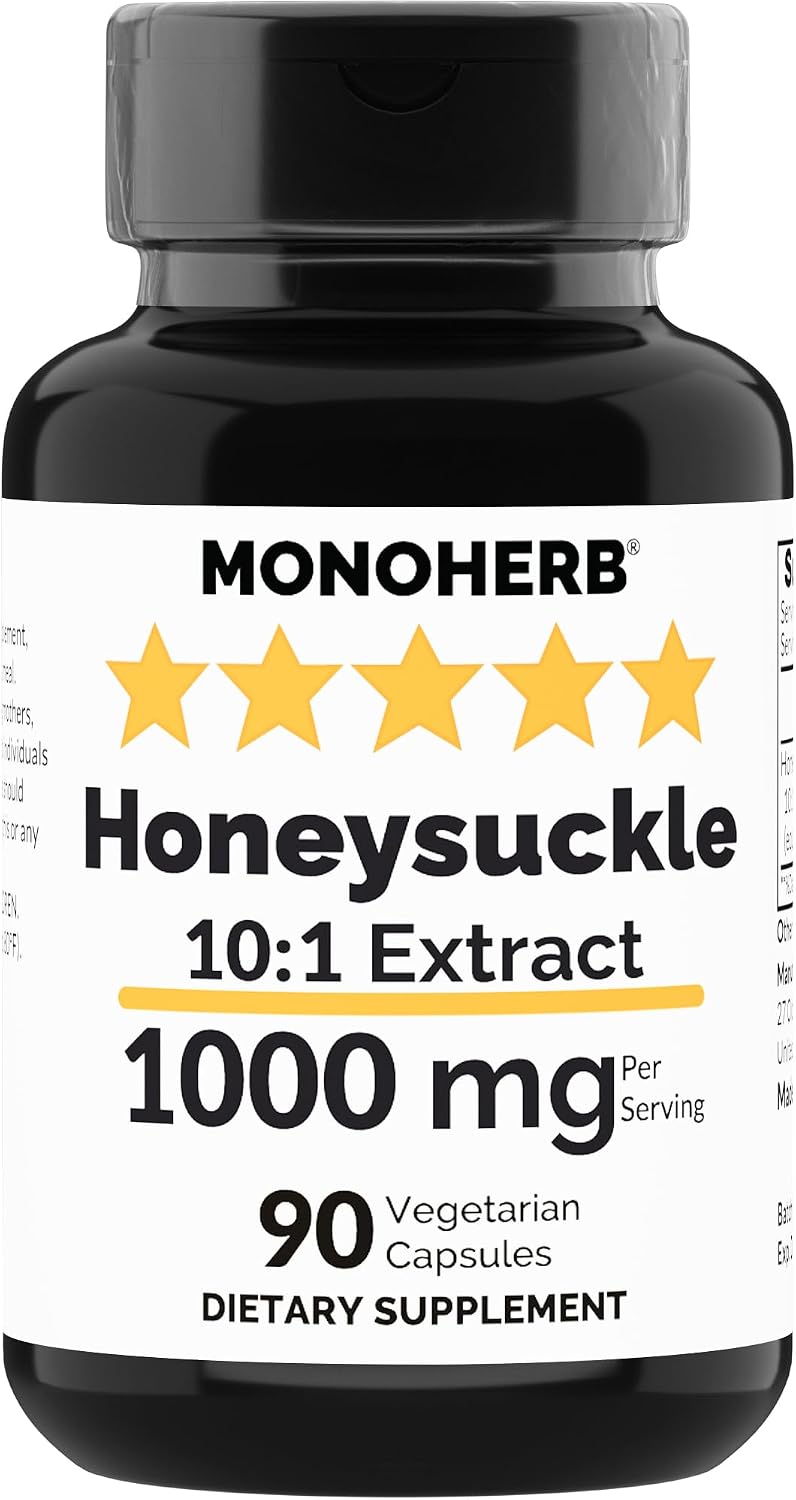 MONOHERB Extracto de Madreselva 1000 mg - 90 Cápsulas Vegetarianas