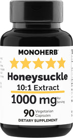 MONOHERB Extracto de Madreselva 1000 mg - 90 Cápsulas Vegetarianas
