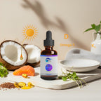 Wave Drops Vitamina D3 y K2 con Aceite MCT y Omega 3 - Gotas Líquidas, Sin Rellenos, No GMO, 59 ml