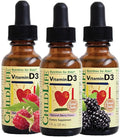 ChildLife Essentials Gotas de Vitamina D3 para Bebés, Niños y Pequeños - 500 UI, Sabor Natural Berry, 3 x 30 ml